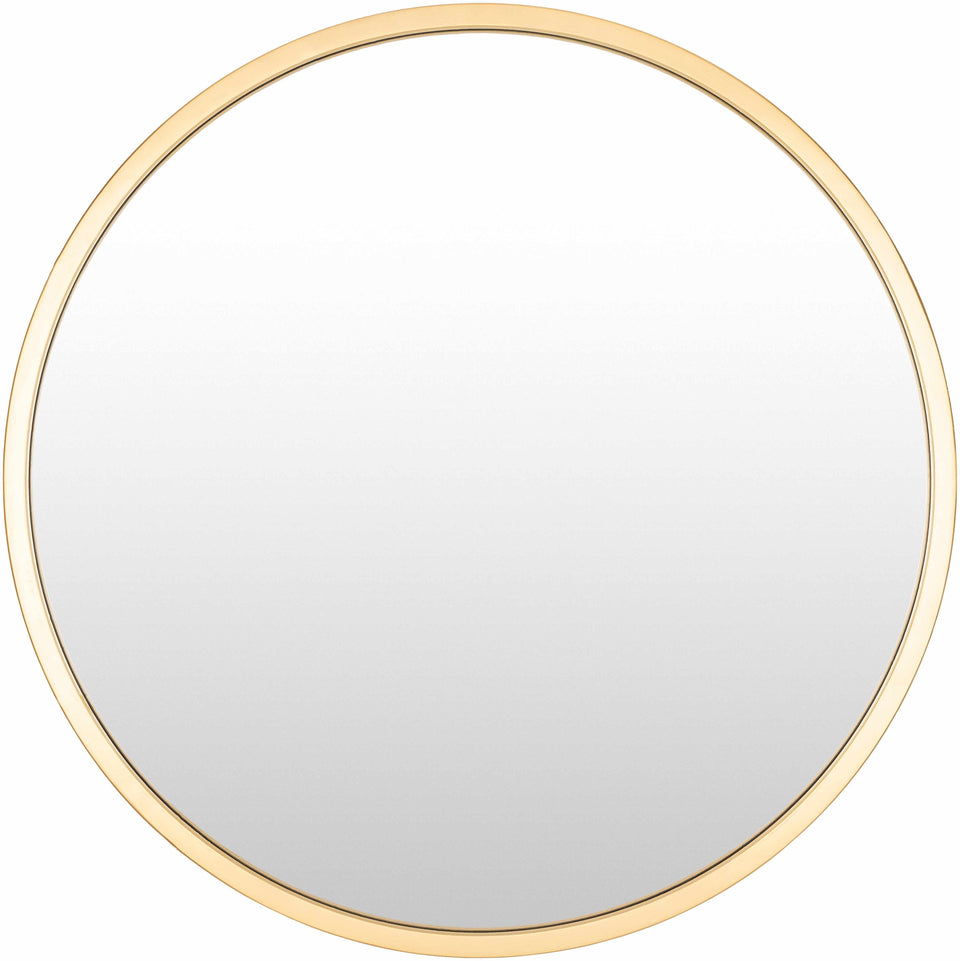 Guindarohan Gold Frame Round Mirror