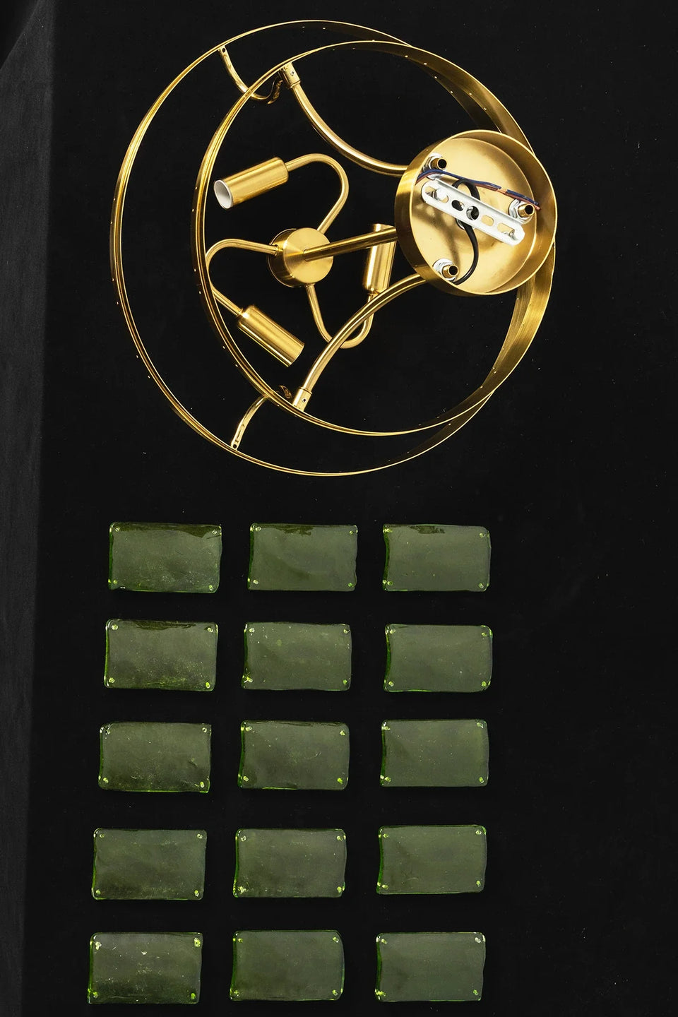 Green + Gold glass ceiling light - additional view 18