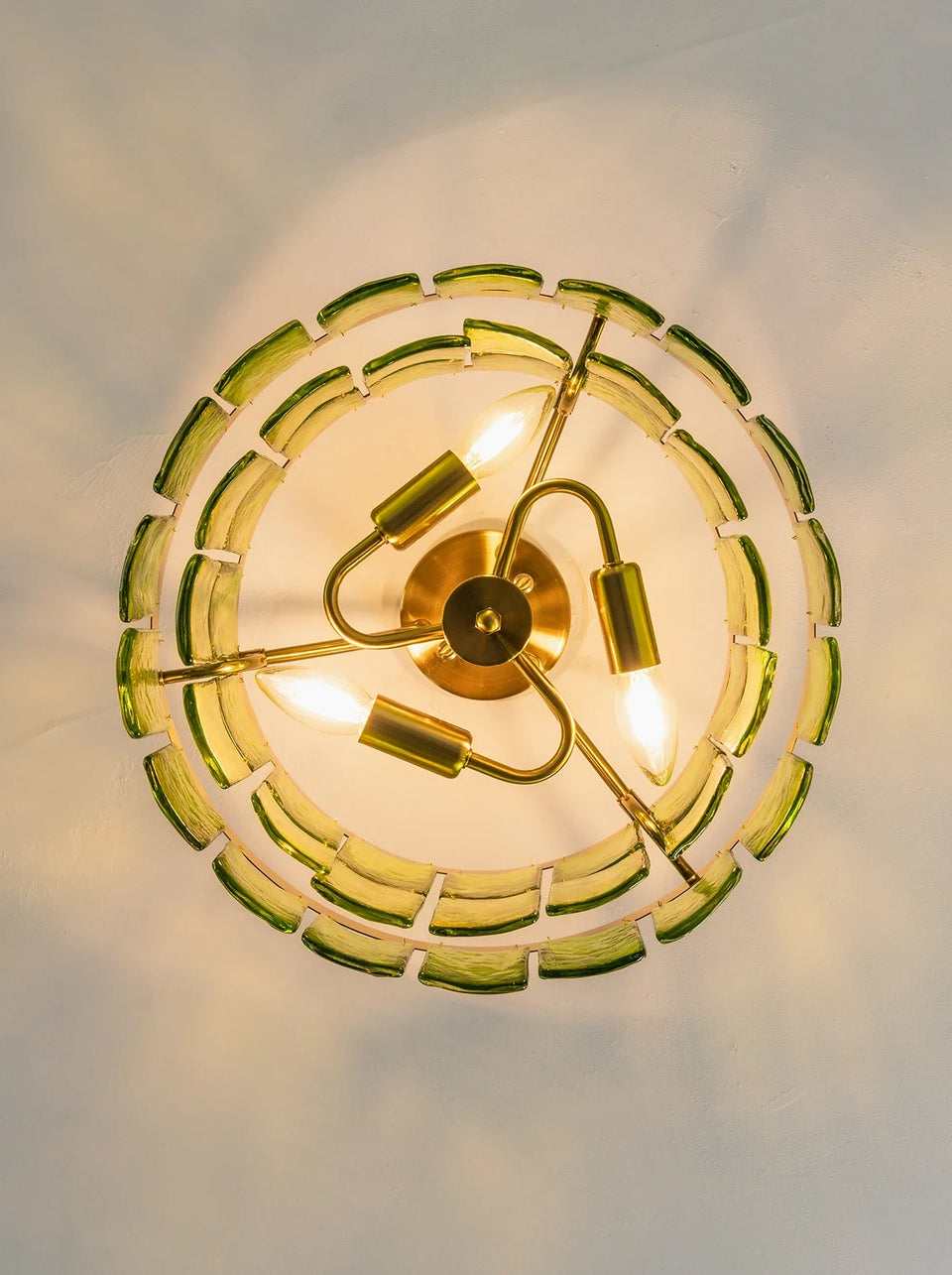 Green + Gold glass ceiling light - additional view 20