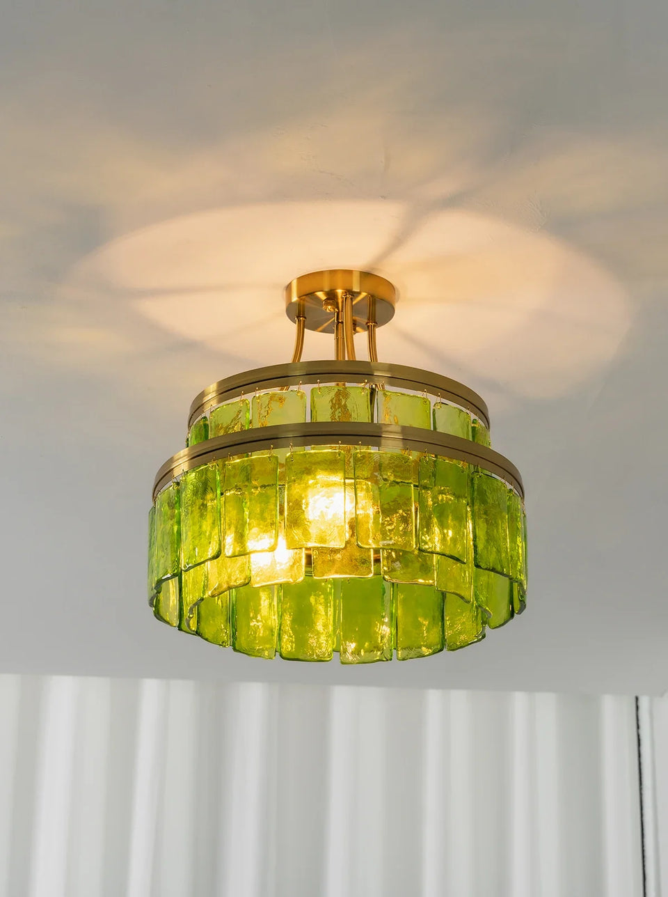 Green + Gold glass ceiling light - additional view 23