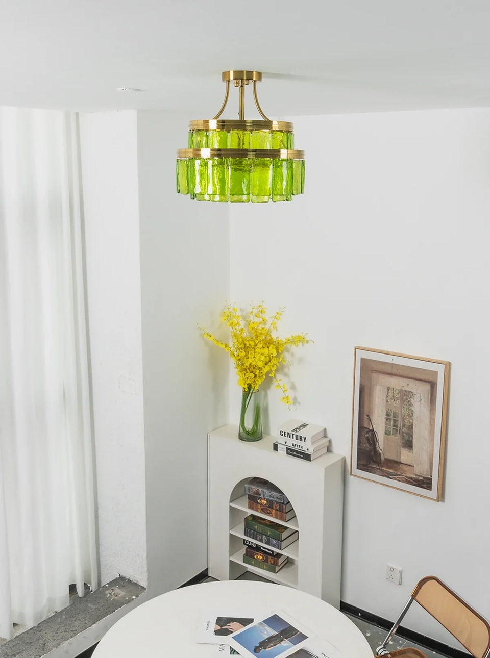 Green + Gold glass ceiling light - additional view 11