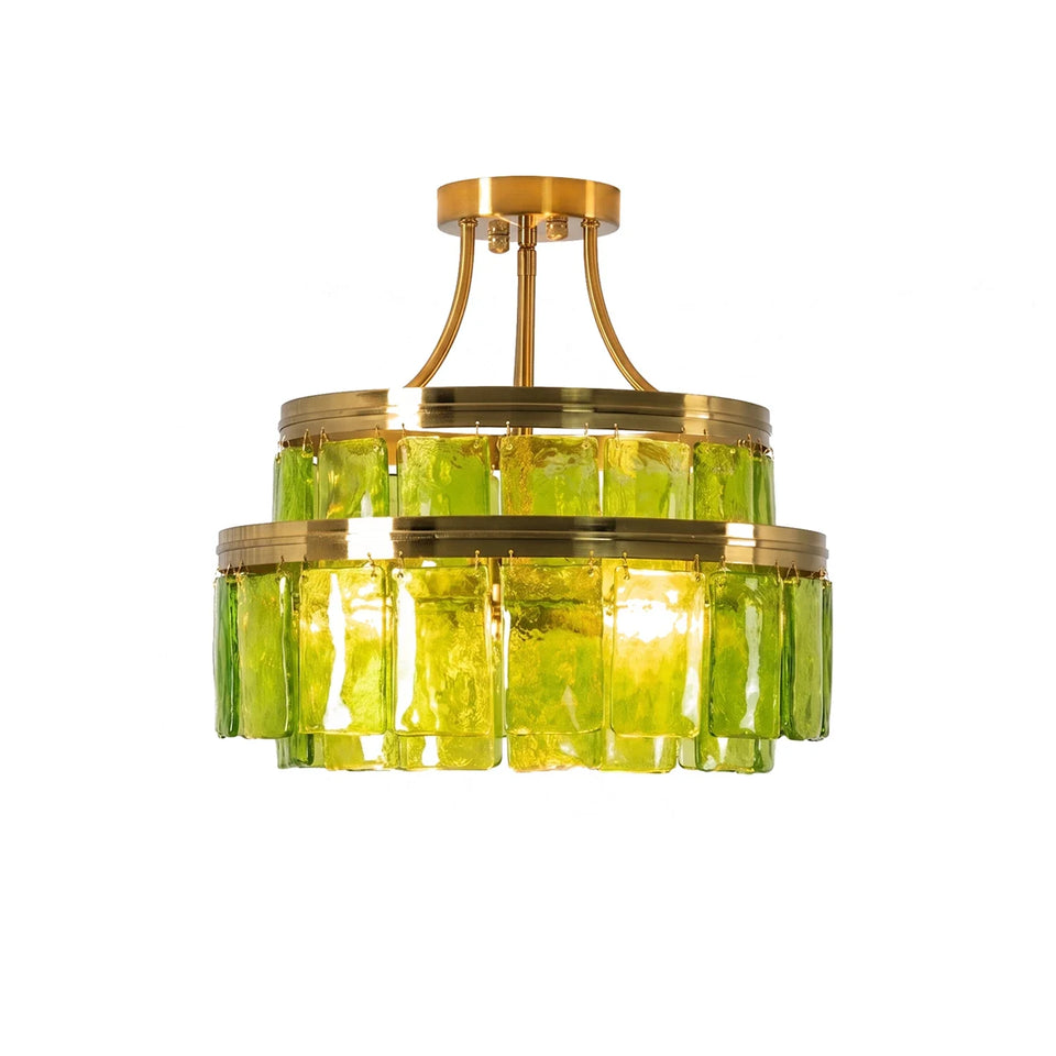Green + Gold glass ceiling light - additional view 25