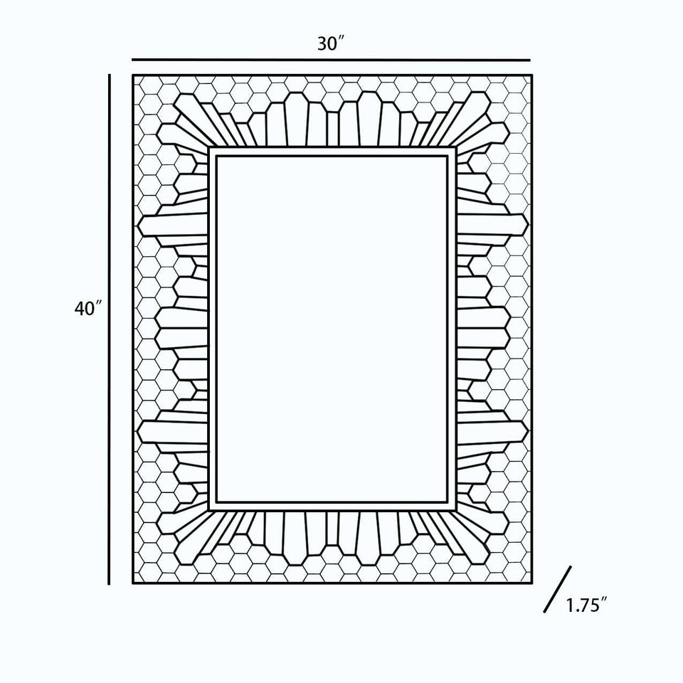 Garner Mosaic Framed Mirror
