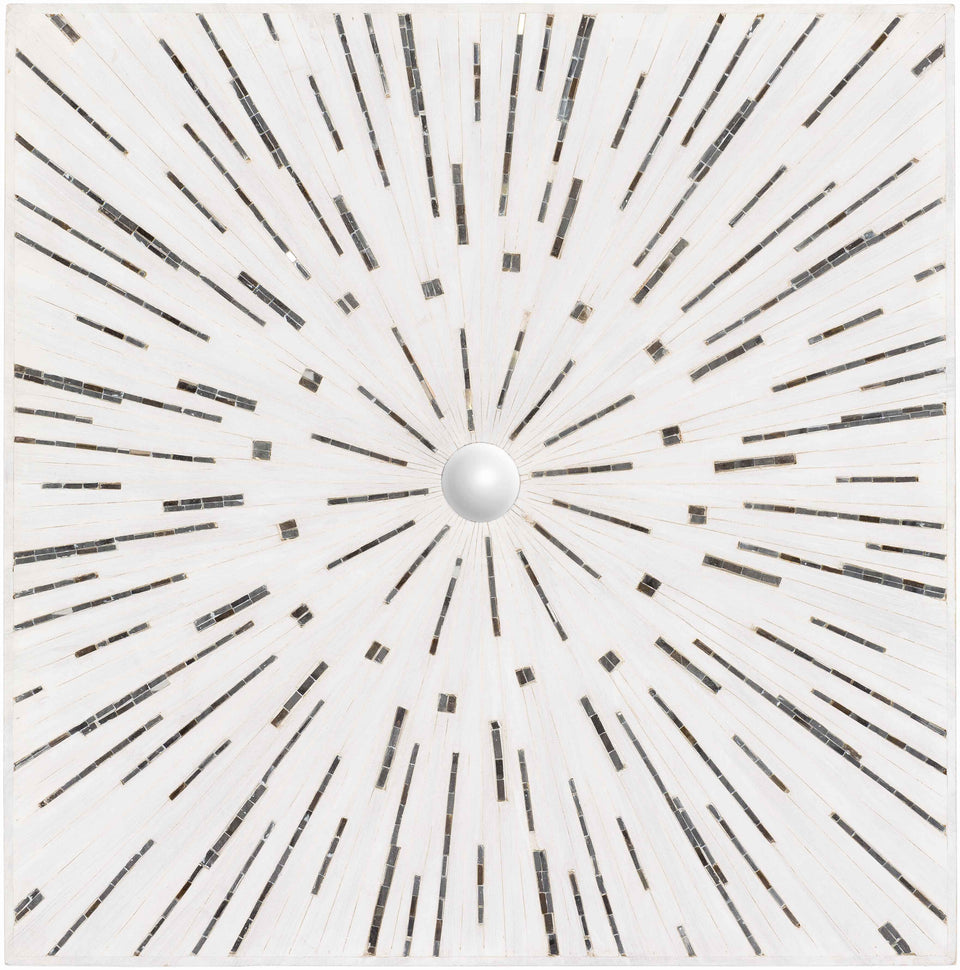 Garnet White Mosaic Starburst Wall Art - Clearance