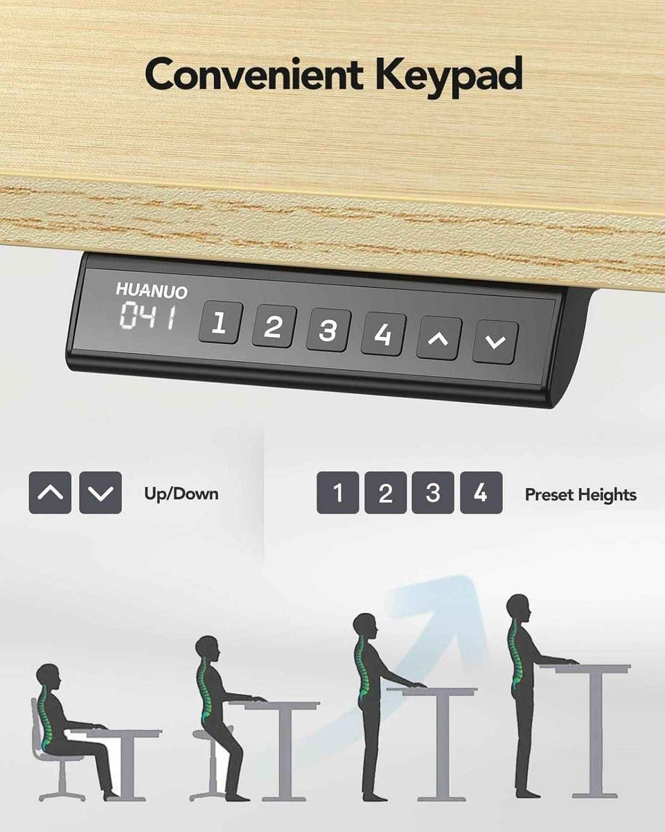 Heavy-Duty Adjustable Standing Desk Frame for Home Office