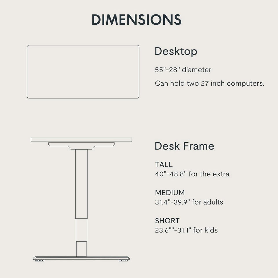 Height Adjustable Electric Standing Desk with Ergonomic Workspace