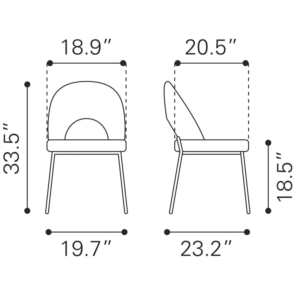 Torrey Dining Chair (Set of 2) Multicolor Print & Gray