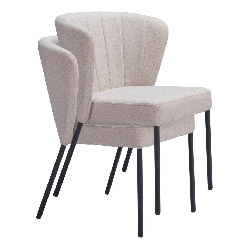 Aimee Dining Chair (Set of 2) Beige