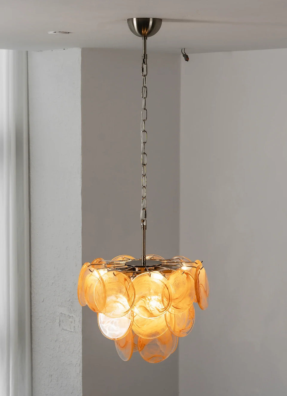 Retro Glass Disc Chandelier