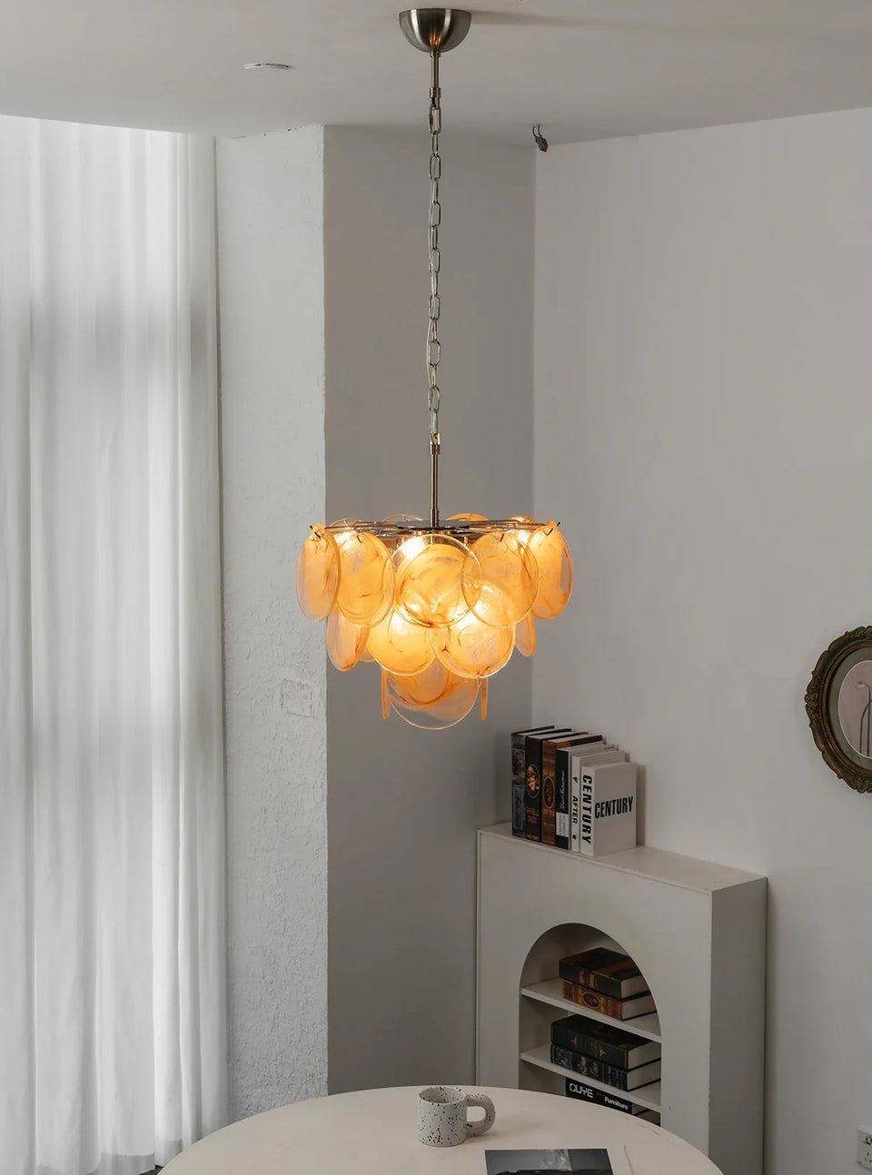 Retro Glass Disc Chandelier