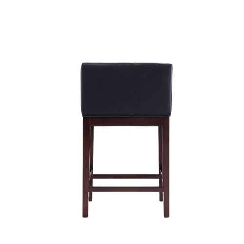 Kingsley Wood Upholstered Counter Stool in Black