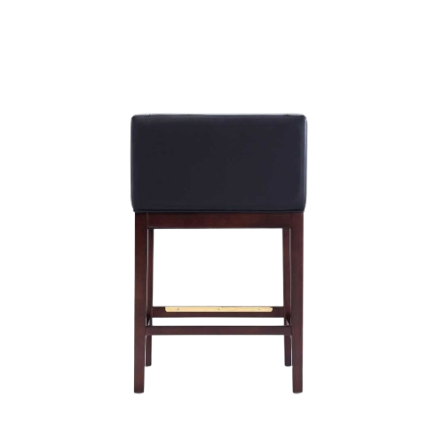 Kingsley Wood Upholstered Counter Stool in Black
