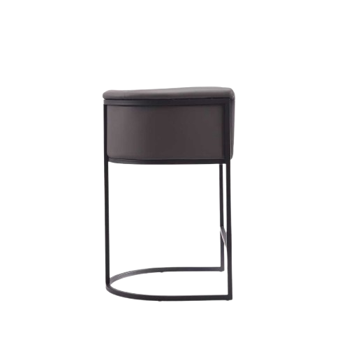 Cosmopolitan Metal Upholstered Counter Stool in Weathered Grey