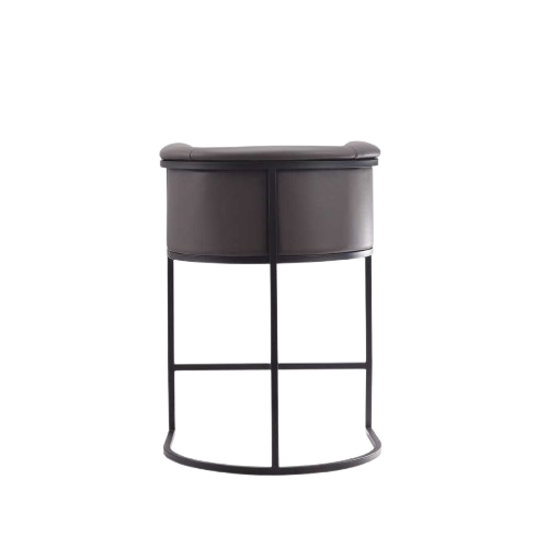 Cosmopolitan Metal Upholstered Counter Stool in Weathered Grey