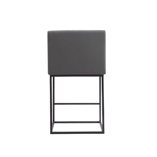 Ambassador Metal Upholstered Counter Stool in Weathered Grey