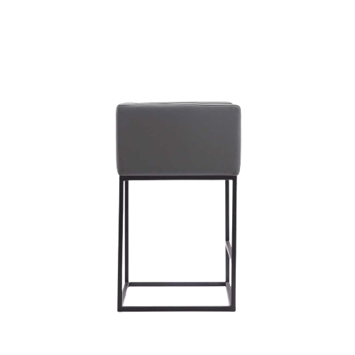 Embassy Metal Upholstered Counter Stool in Weathered Grey