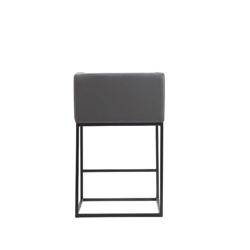 Embassy Metal Upholstered Counter Stool in Weathered Grey