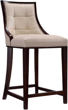 Fifth Avenue Wood Upholstered Counter Stool in Cream