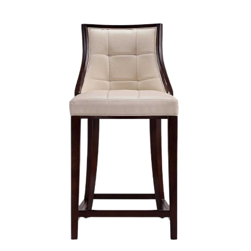 Fifth Avenue Wood Upholstered Counter Stool in Cream