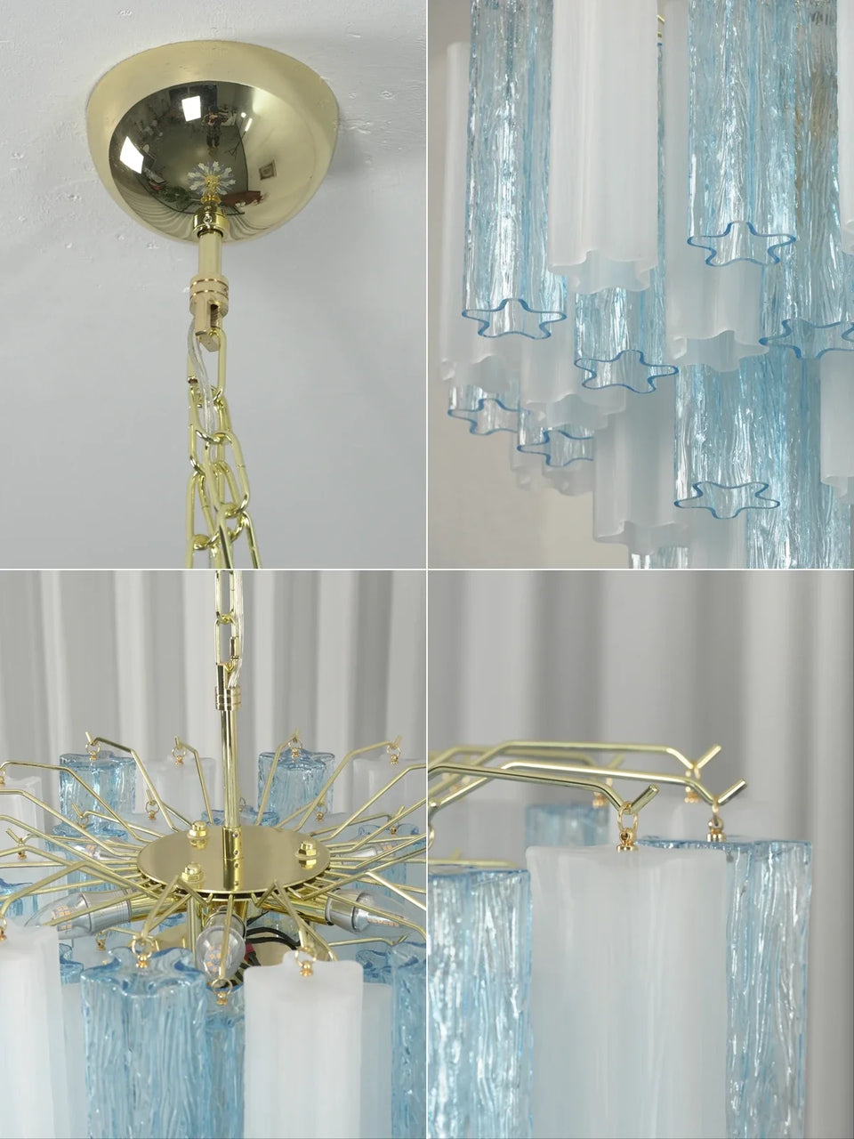 Anwen Two-Tone Glass Tube Chandelier
