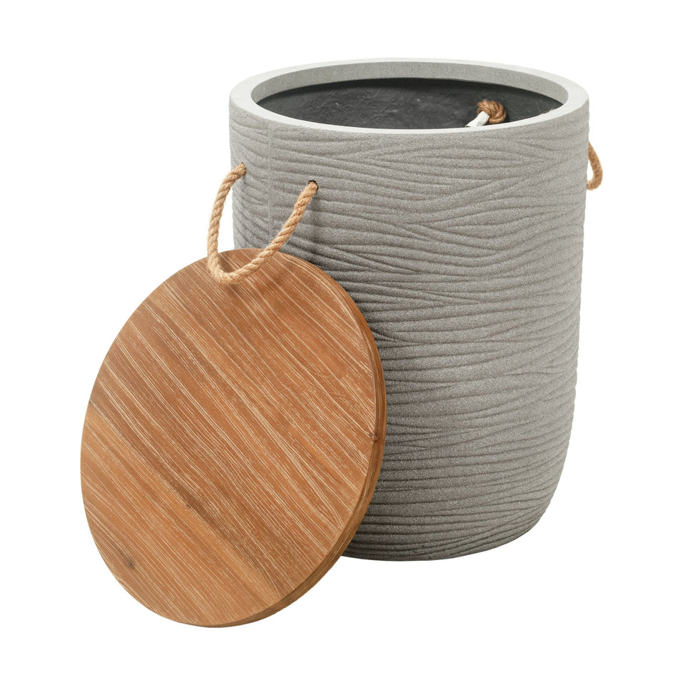 Biban Side Table Natural & Gray