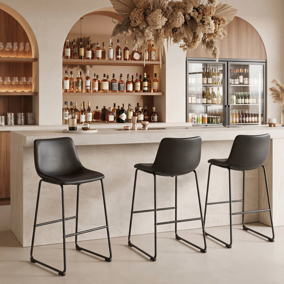 Smart Barstool (Set of 2) Black