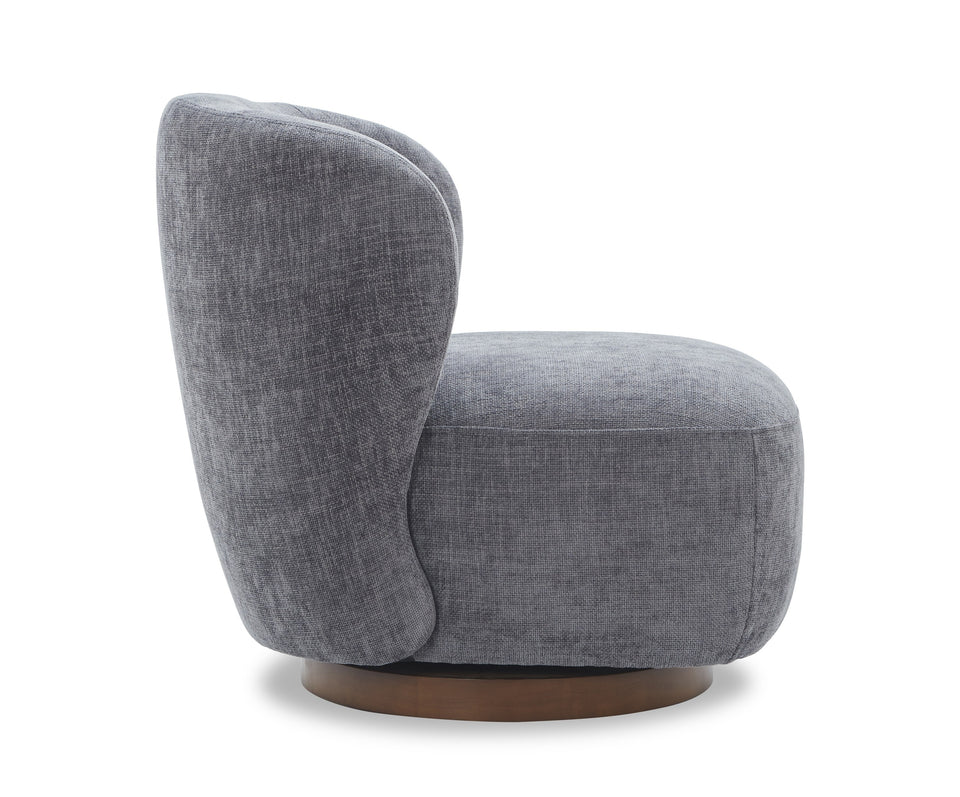 Zola Swivel Chair in Charcoal