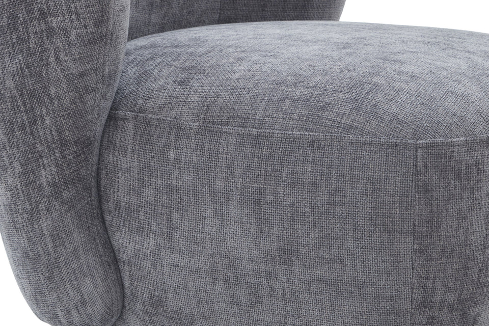 Zola Swivel Chair in Charcoal