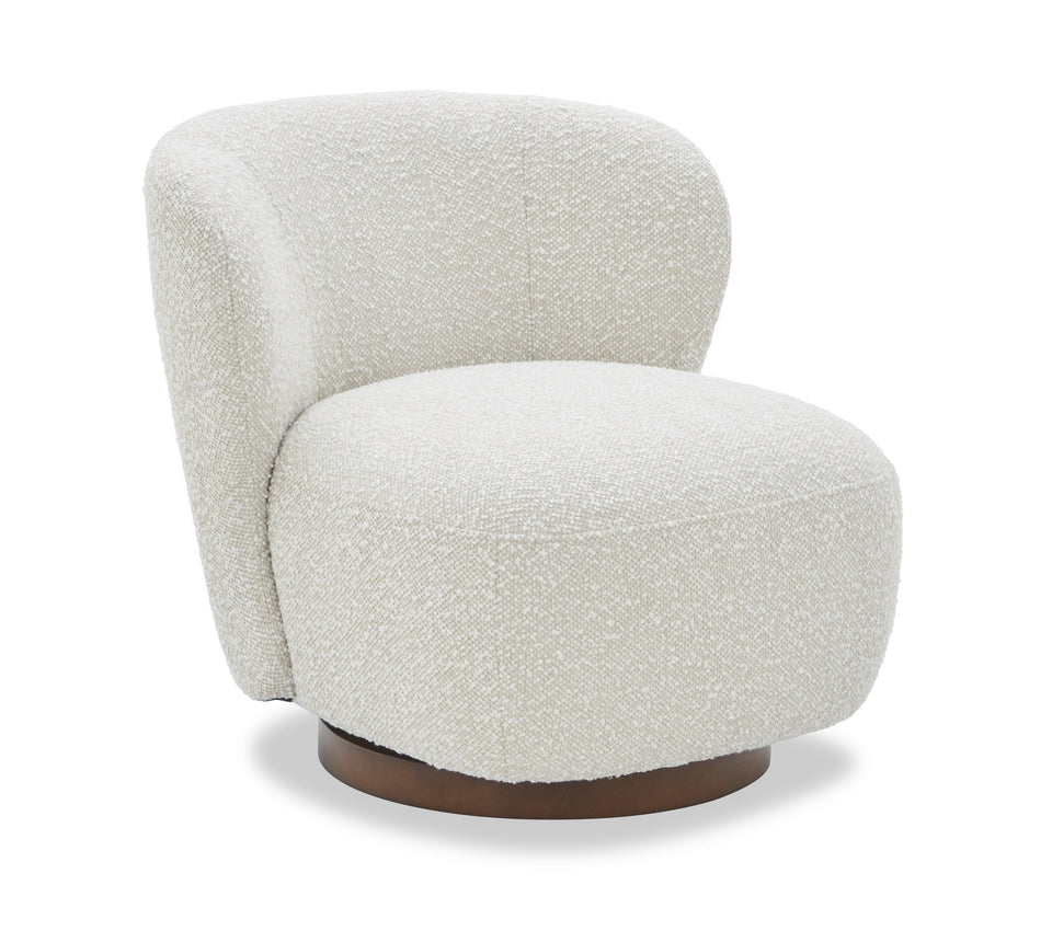 Zola Swivel Chair in Pearl