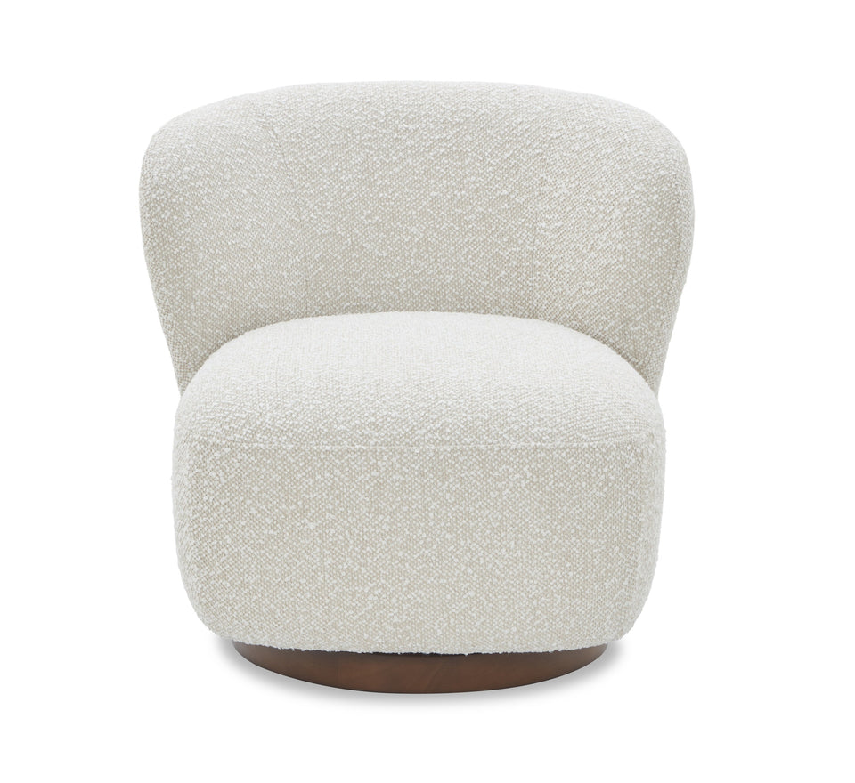 Zola Swivel Chair in Pearl