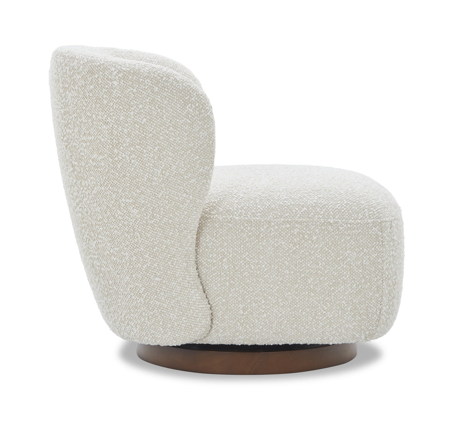 Zola Swivel Chair in Pearl