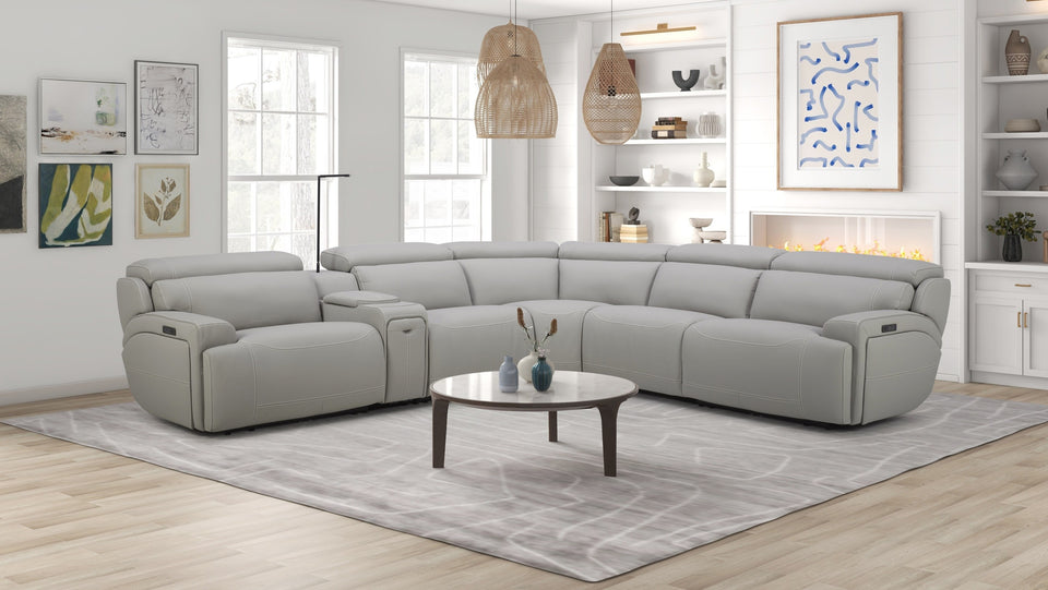 6095B Sectional in Grey