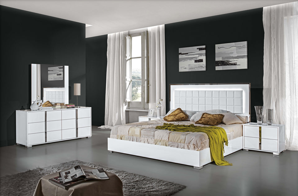 Alice Storage Bed in White High Gloss