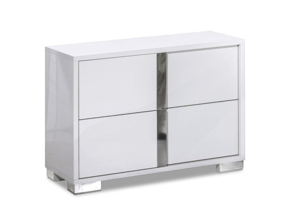 Alice Storage Bed in White High Gloss