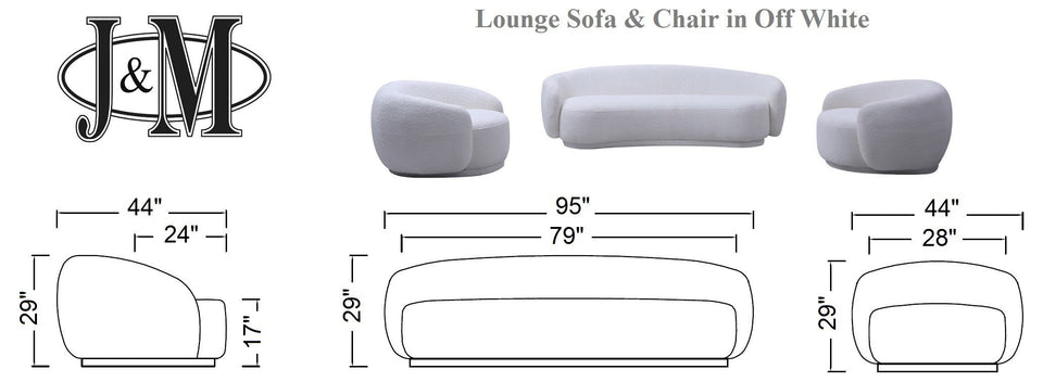 Lounge Sofa & Chair in Off White