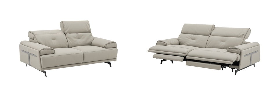 Dolce Vita Reclining Sofa Set in Milk Tea
