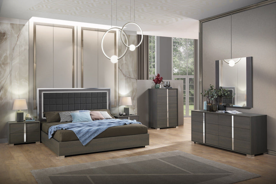 Alice Bedroom Collection in Matte Grey