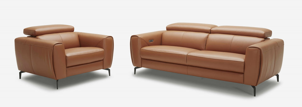 Lorenzo Motion Love Seat Only in Caramel (manual headrest only)
