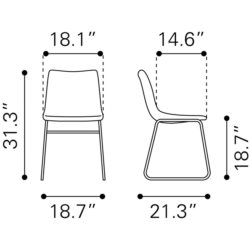 Smart Dining Chair (Set of 2) Vintage Espresso