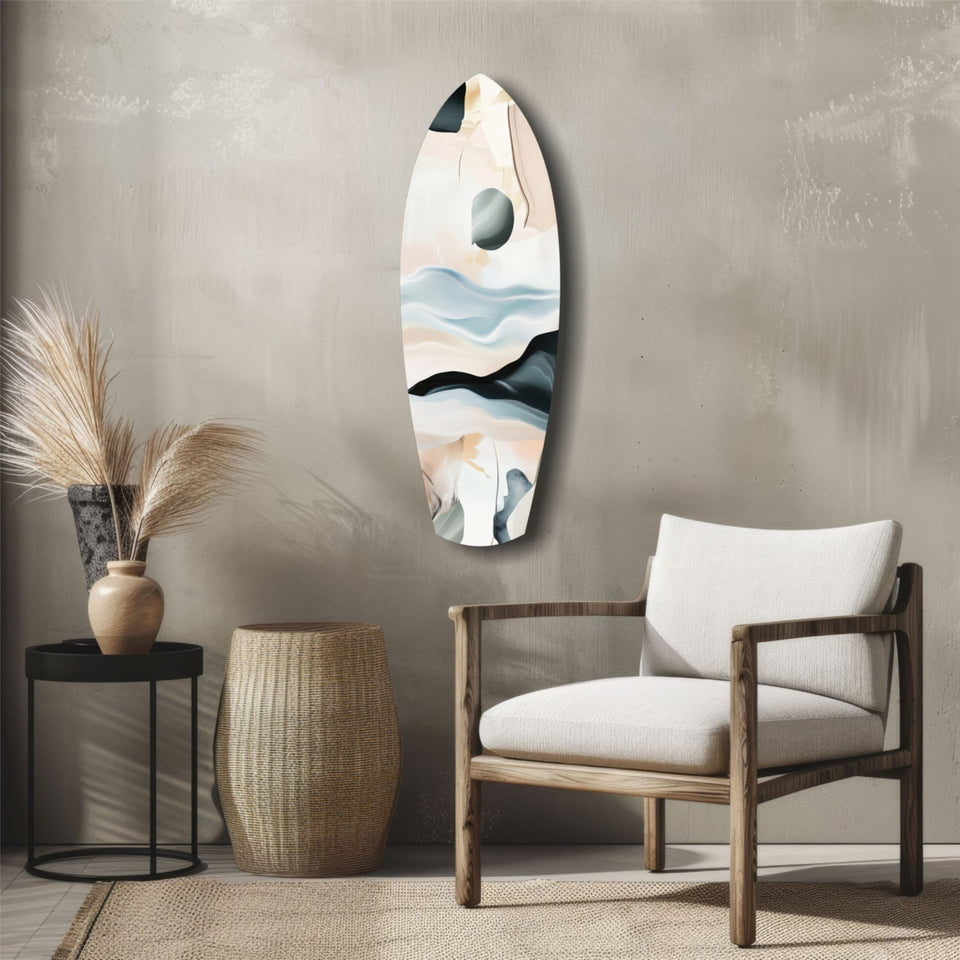 Abstract Sailing Glass Wall Art