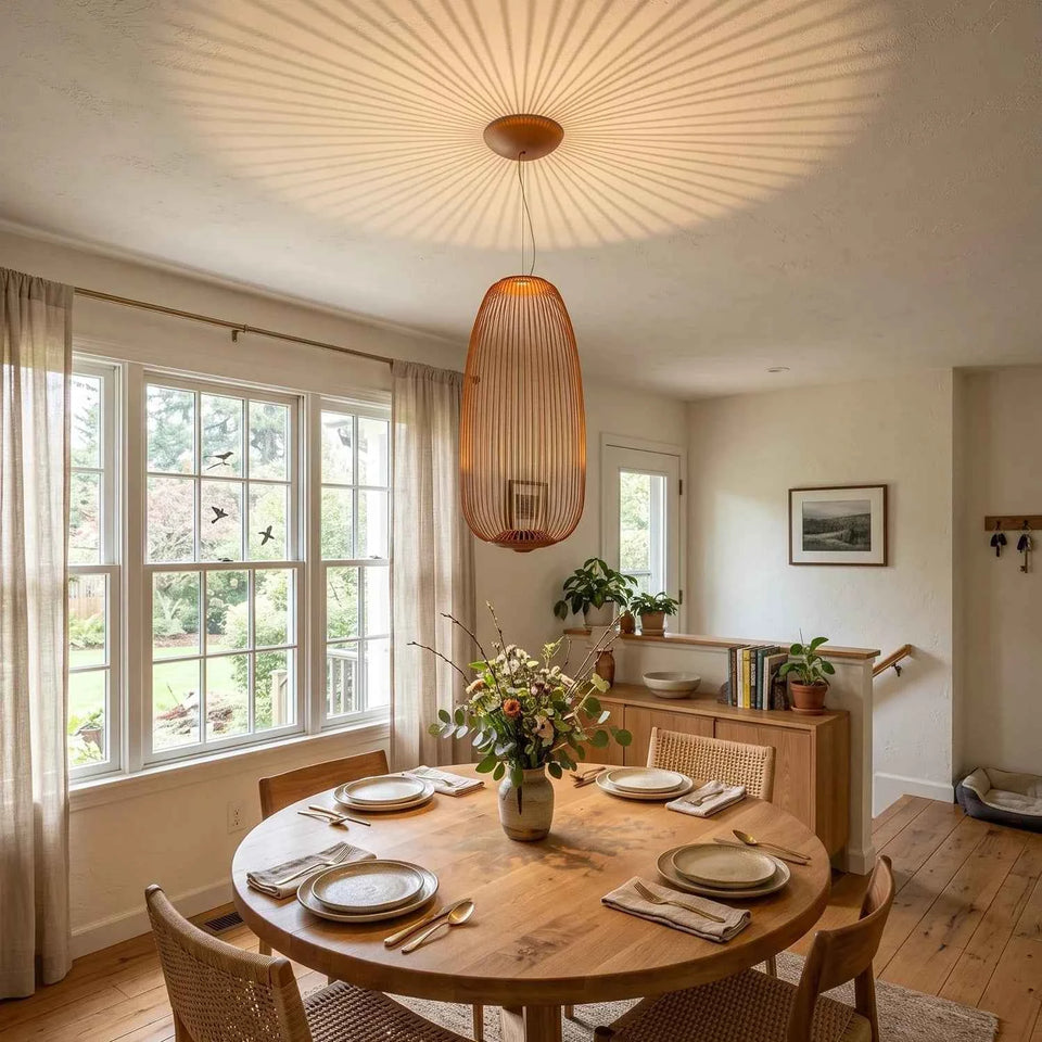 Lightweight Spokes Shaped Pendant Lamp