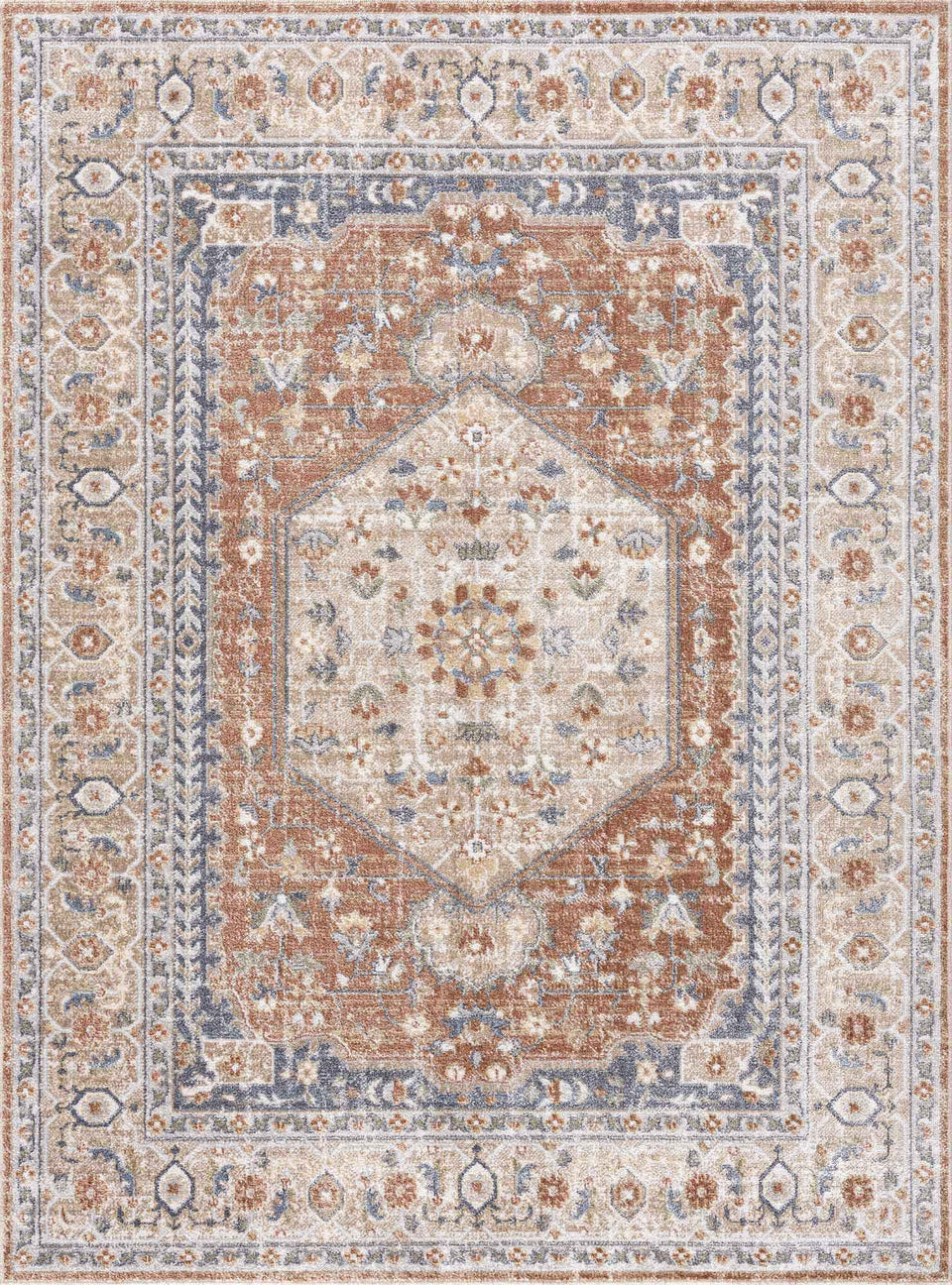 Gael Rust Boutique Washable Rug - Clearance