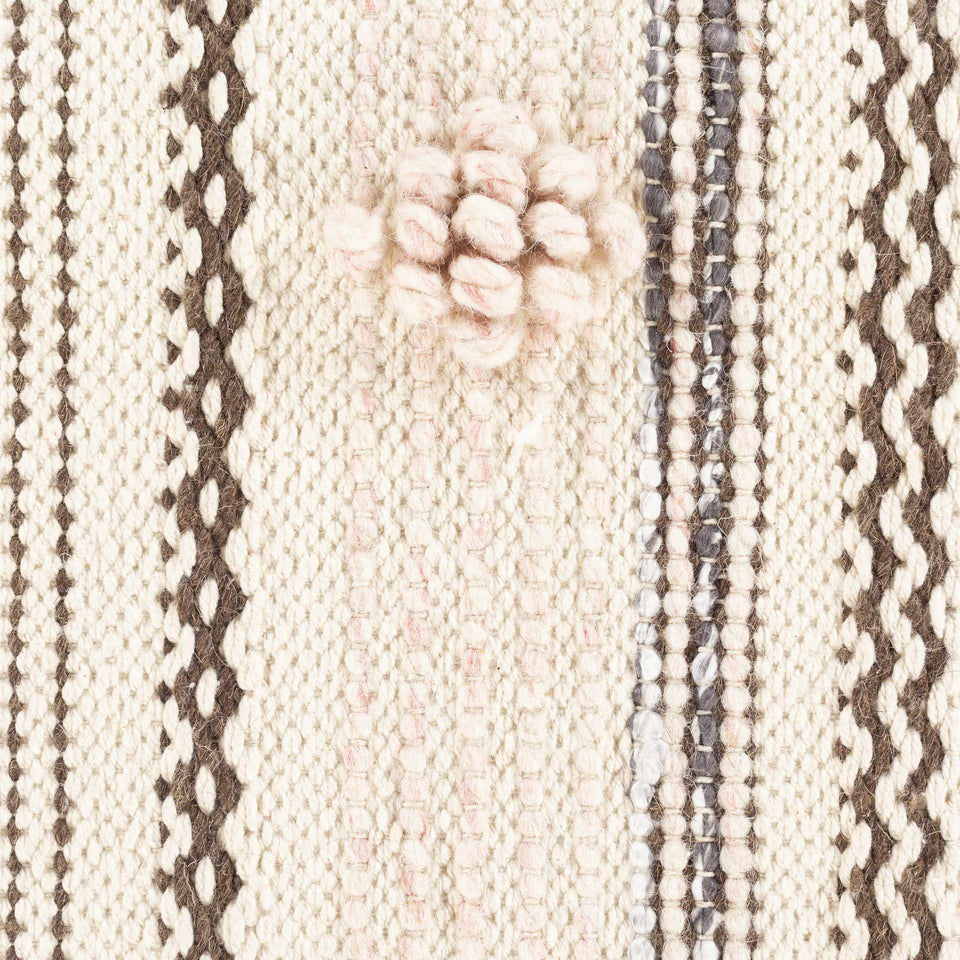 Lenorah Pink&White Textured Throw Pillow - Clearance