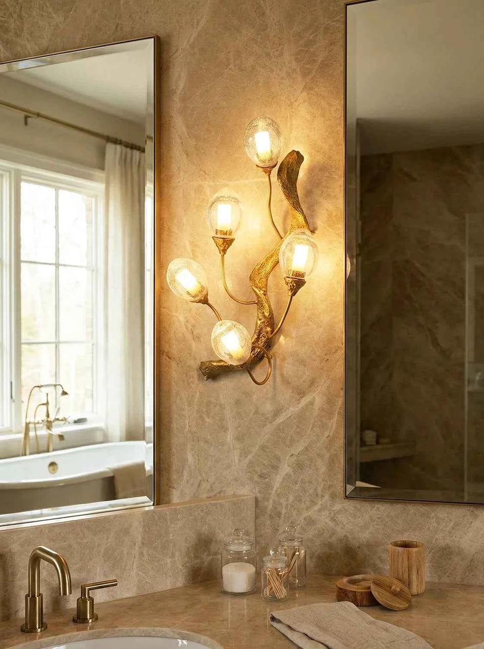 Lotus Brass Wall Lamp