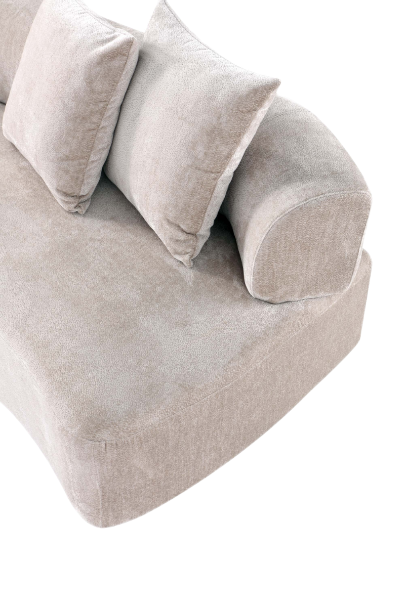 Verandah 91 inch Chenille Sofa in Beige