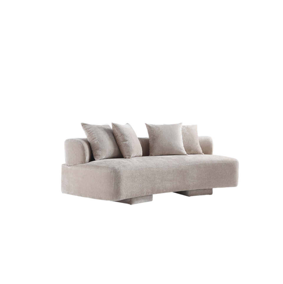 Verandah 91 inch Chenille Sofa in Beige