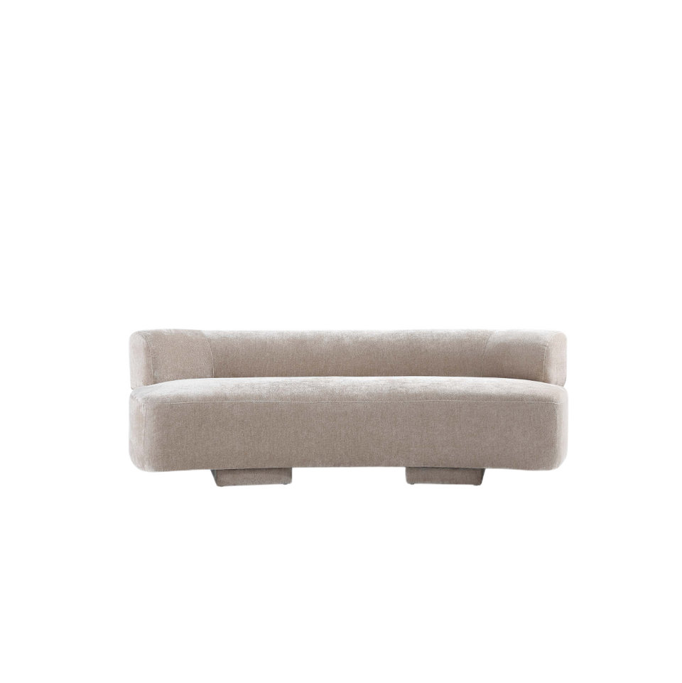 Verandah 91 inch Chenille Sofa in Beige