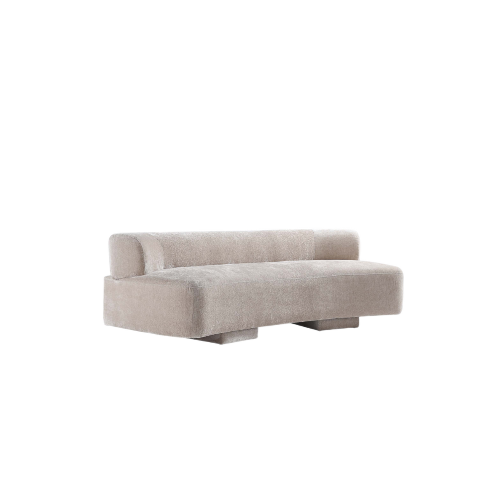 Verandah 91 inch Chenille Sofa in Beige