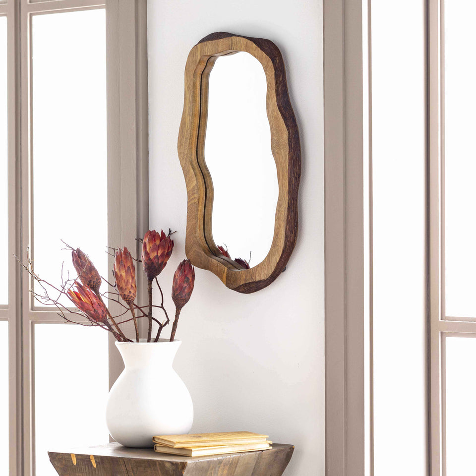 Louiseville Gold Frame Round Mirror