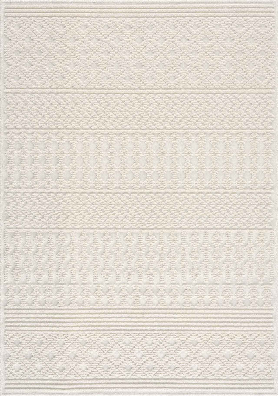 Drago White Washable Area Rug